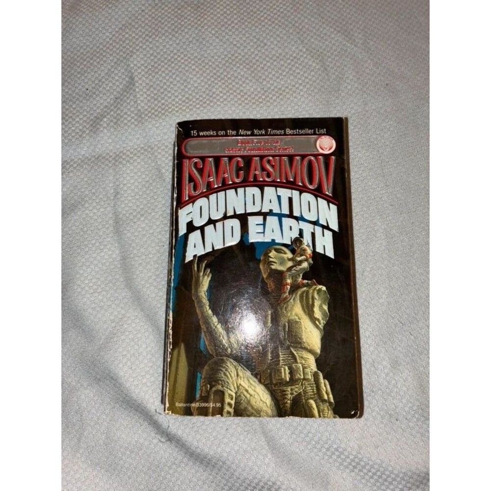 Foundation And Earth Isaac Asimov Paperback Book Sci-Fi Novel 1987 Vintage 80's